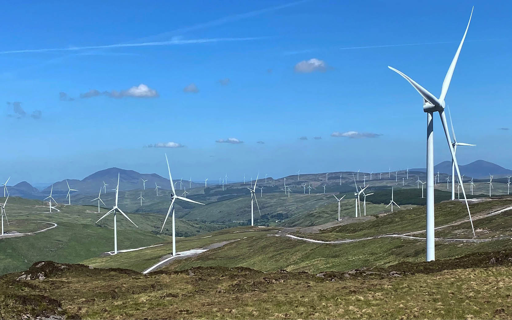 wind generators on hills