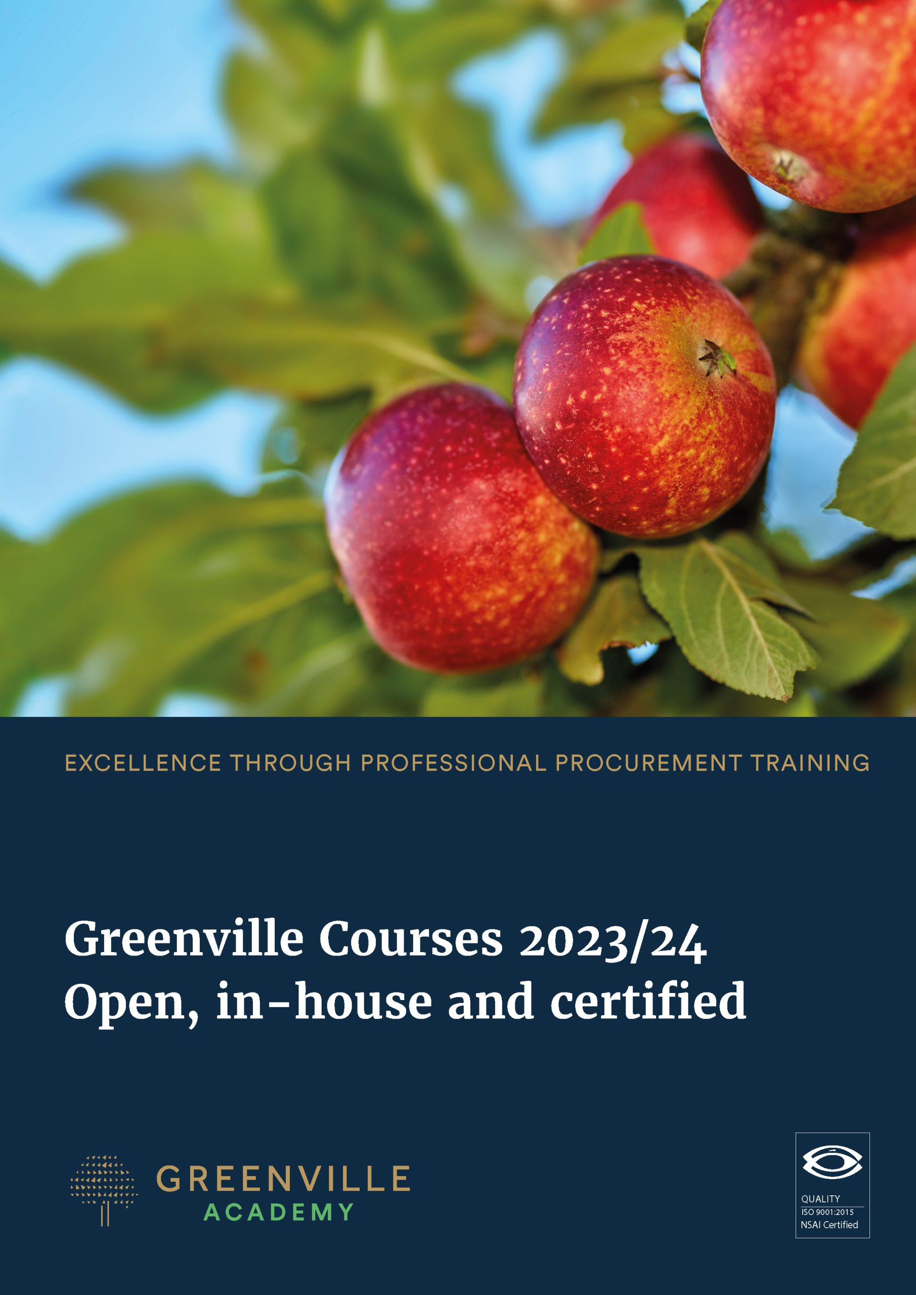 Training Brochure cover with apples