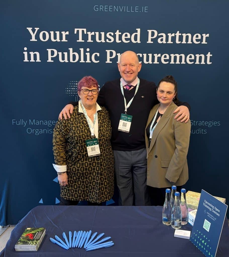 photo of Greenville team Jeanne, Mick and Eimear at Procurex Ireland 2026